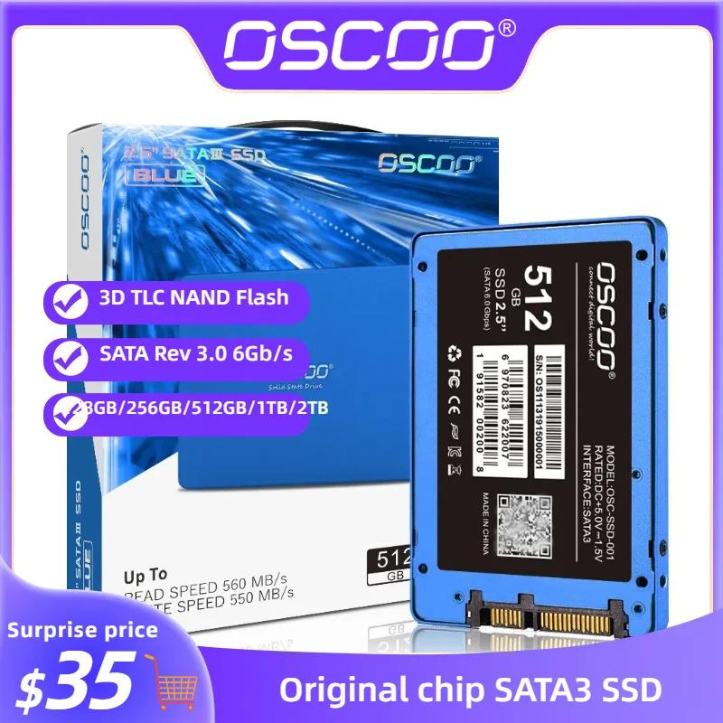 OSCOO 2.5 ġ SATA SSD, 2TB, 1TB, 512GB,  ø ϵ ̺ ũ, 6 Gb/s SATA SSD 3D TLC  ÷, 560 MB/s  ϵ ̺
